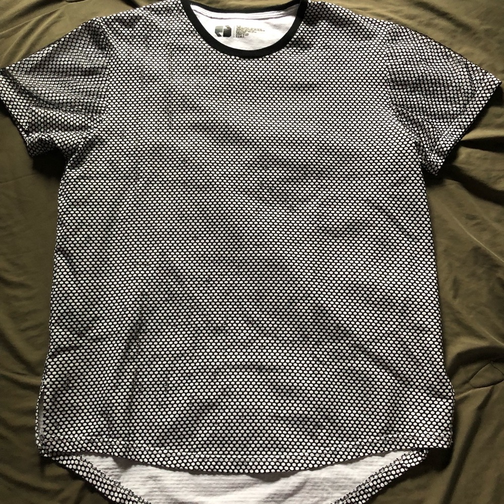 White and black shirt medium